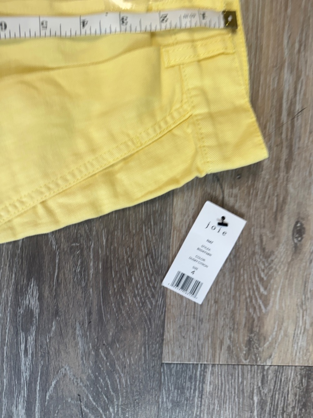 Joie Bright Yellow size 4 New womens cotton linen blend ankle pants - Picture 4 of 9